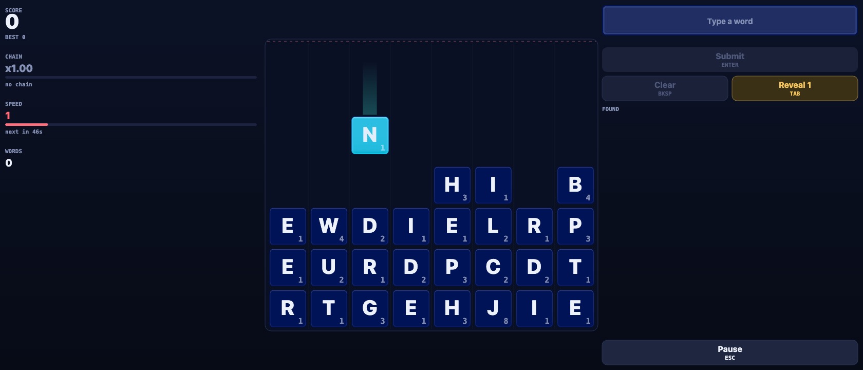 Wordfall cover art